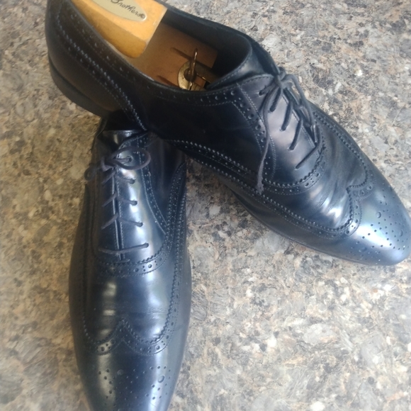 Burberry Black Dress Laceup Wingtips Oxford Size 11 (68) - Picture 6 of 11